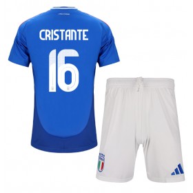 Dětské fotbalový komplet Itálie Bryan Cristante #16 Domácí košile ME 2024 Krátkým Rukávem